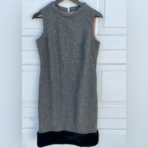 VTG Geno California grey wool Sheath Dress Womens 12